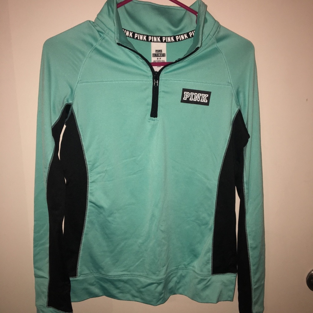 PINK quarter zip top
